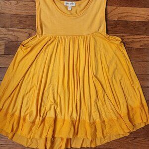 Liberty Garden Orange Sleeveless Top with Frayed Hem